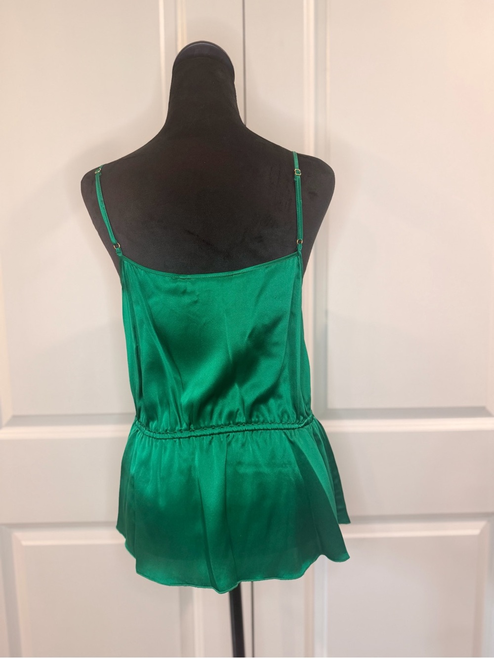 Trina Turk Emerald Green Ruffle-Cami Top Size Small - Picture 3 of 13